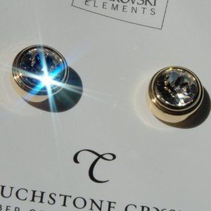 Melrose Earrings, Gold - Touchstone Crystal by Swarovski